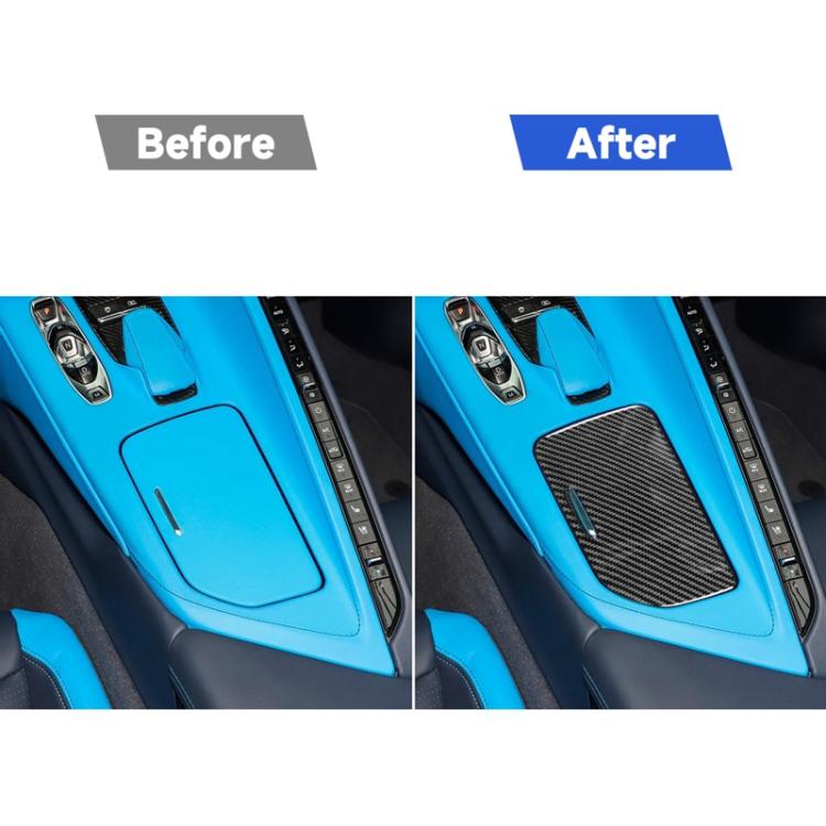 For Chevrolet Corvette C8 Left-Hand Drive Center Control Cup Cover Sticker, Left-Hand Drive