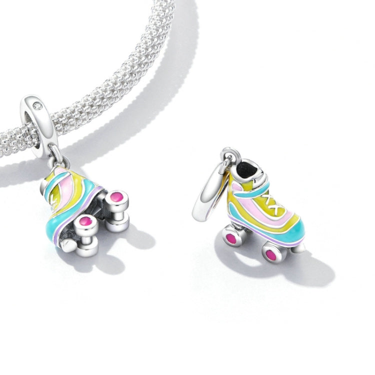SCC2213 Skate DIY Pendant Beads 925 Silver Bracelet Pendant Accessories, SCC2213