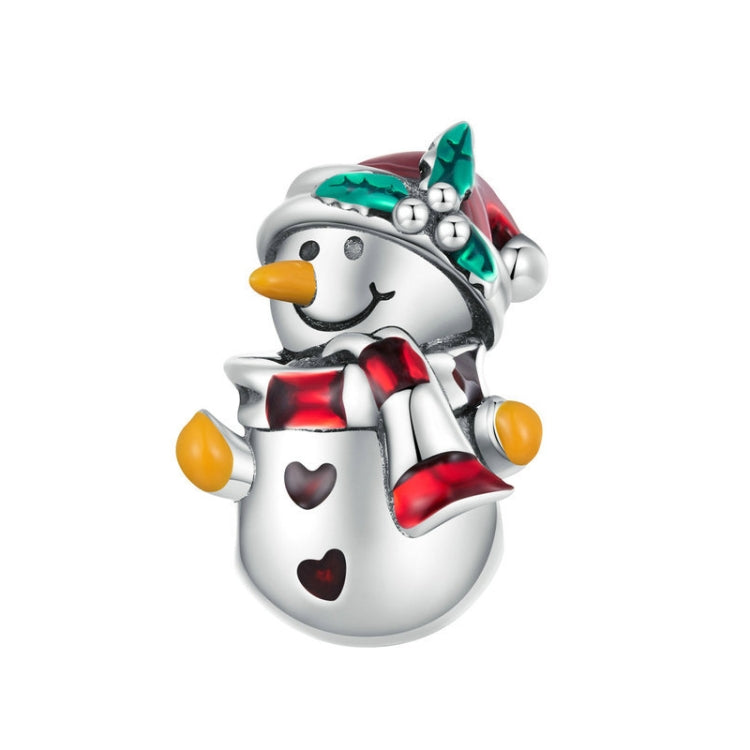 SCC2415 Christmas Snowman Bracelet Beads 925 Silver Beads Accessories, SCC2415