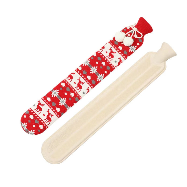 2L Long-strip Multifunctional Water-filled Rubber Hot Water Bags, Spec: Red Deer, Red Deer
