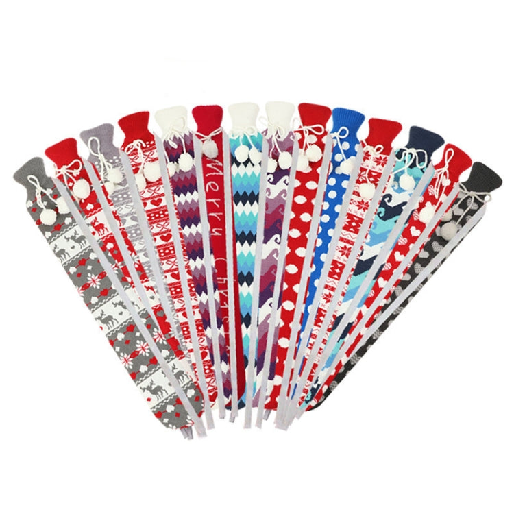 2L Long-strip Multifunctional Water-filled Rubber Hot Water Bags, Spec: Gray White Heart, Gray White Heart