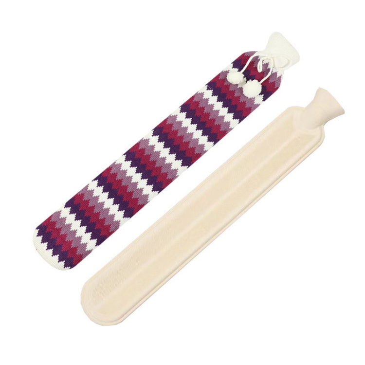 2L Long-strip Multifunctional Water-filled Rubber Hot Water Bags, Spec: Purple Rhombus, Purple Rhombus