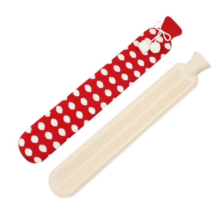 2L Long-strip Multifunctional Water-filled Rubber Hot Water Bags, Spec: Red White Dot, Red White Dot