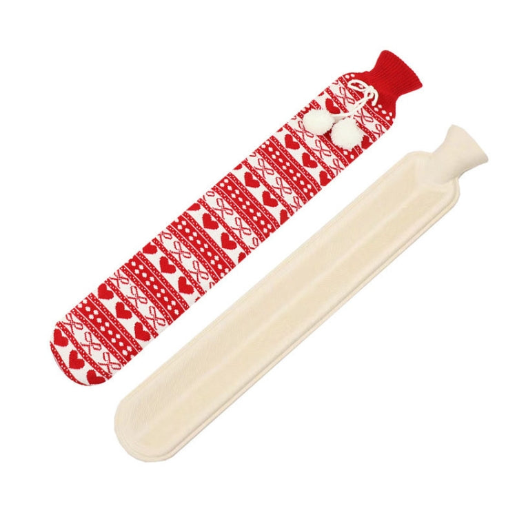 2L Long-strip Multifunctional Water-filled Rubber Hot Water Bags, Spec: Red Bow, Red Bow