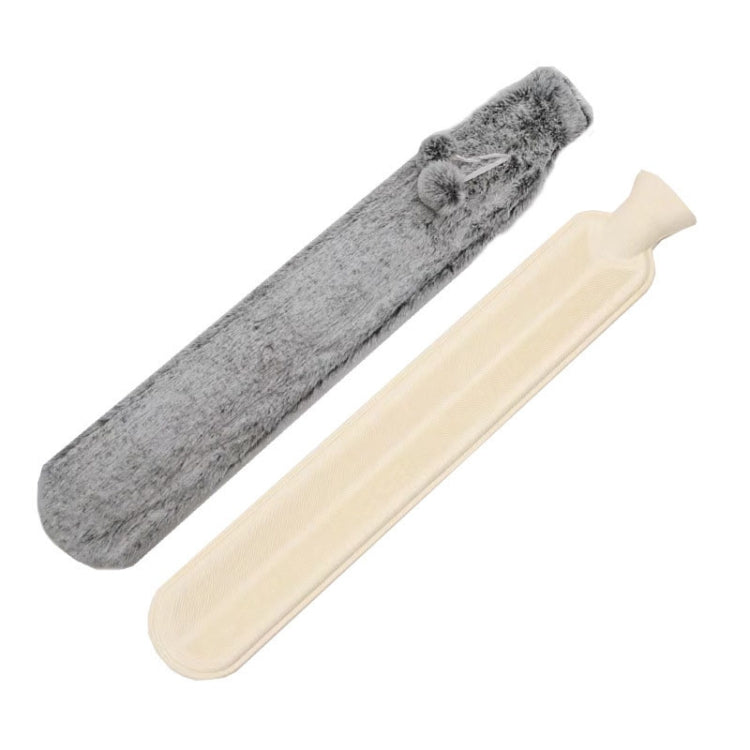2L Long-strip Multifunctional Water-filled Rubber Hot Water Bags, Spec: Black Faded White, Black Faded White