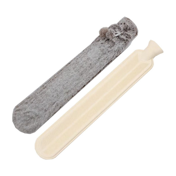 2L Long-strip Multifunctional Water-filled Rubber Hot Water Bags, Spec: Brown Faded White, Brown Faded White
