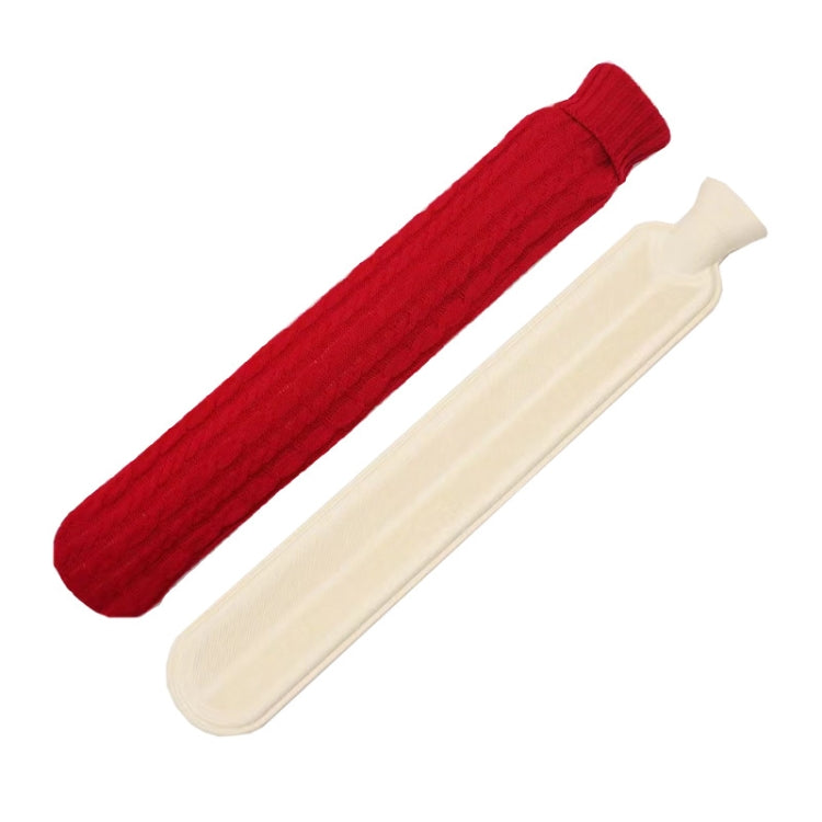2L Long-strip Multifunctional Water-filled Rubber Hot Water Bags, Spec: Christmas Red Twist, Christmas Red Twist