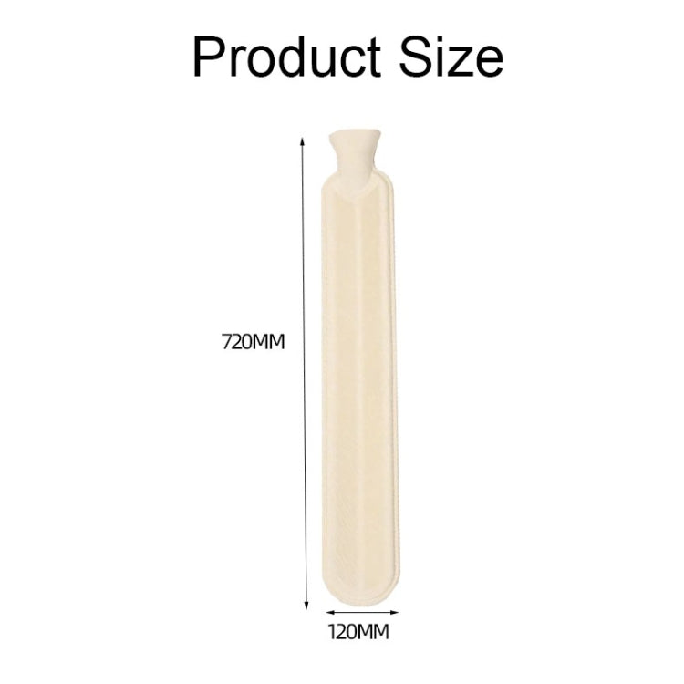2L Long-strip Multifunctional Water-filled Rubber Hot Water Bags, Spec: Dark Gray Twist, Dark Gray Twist