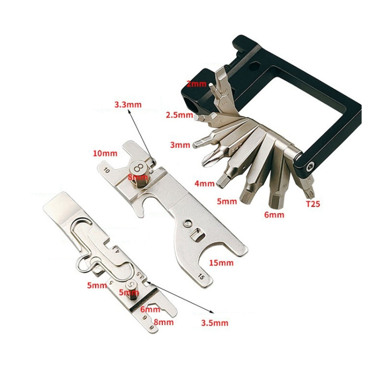 BIKERSAY Bicycle Multifunctional Wrench Folding Repair Tool Set, BIKERSAY BT004