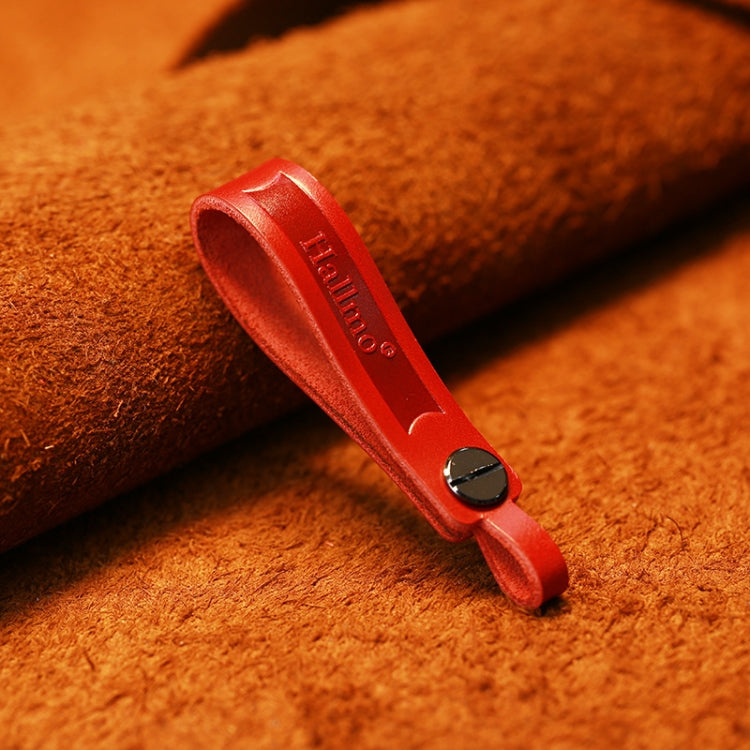 Hallmo First Layer Cowhide Leather Car Keychain, Crazy Horse Leather Blue, Crazy Horse Leather Brown, Oiled Waxed Leather Black, Oiled Waxed Leather Red