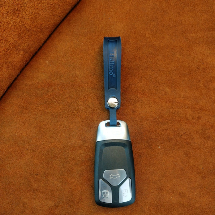 Hallmo First Layer Cowhide Leather Car Keychain, Crazy Horse Leather Blue, Crazy Horse Leather Brown, Oiled Waxed Leather Black, Oiled Waxed Leather Red