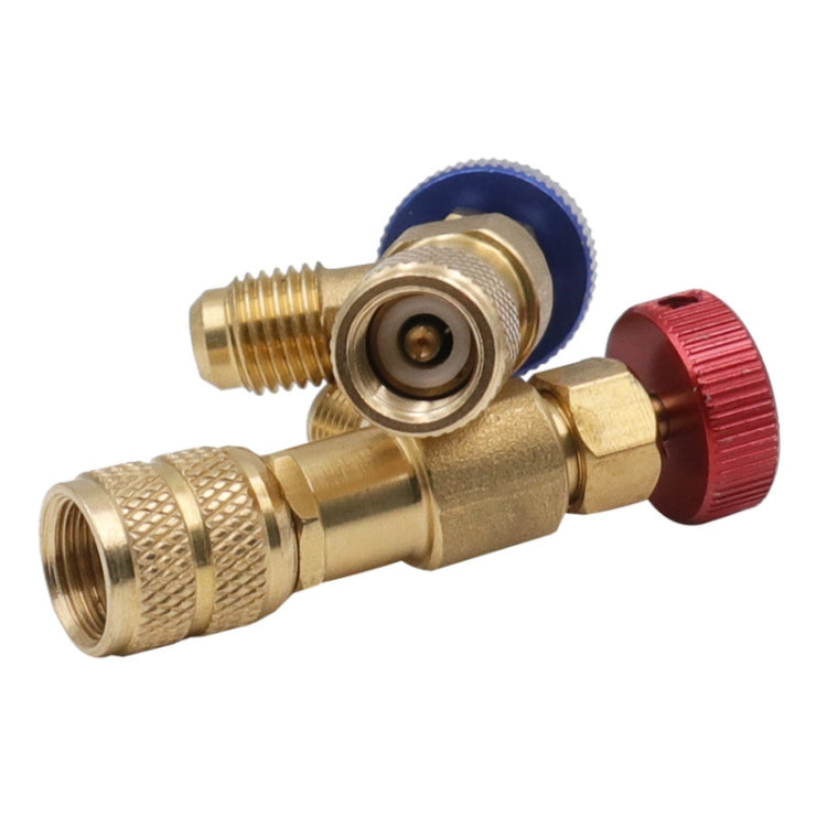 Air Conditioner Fluoridation Safety Valve Refrigerant Filling Connector, Side R410 Bottom R410, Side R410 Bottom R22, Side R22 Bottom R410, Side R22 Bottom R22