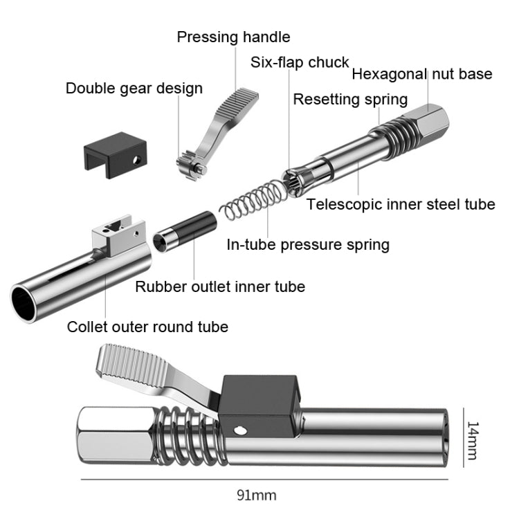 PC002 Lock Clamp Type High Pressure Grease Nozzle, Style:, Butter Mouth, Butter Mouth+30cm Hose, Butter Mouth+30cm Hose+3 Heads, Butter Mouth+40cm Hose, Butter Mouth+40cm Hose+3 Heads, Butter Mouth+60cm Hose, Butter Mouth+60cm Hose+3 Heads             ...