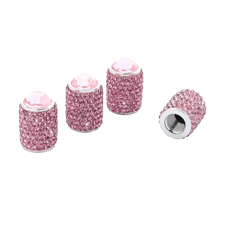 Car Tyre Aluminium Full Diamond Valve Cap With Seal, White, Black, Pink, Red, AB, Purple, Dark Blue, Lake Blue, Shiny Black