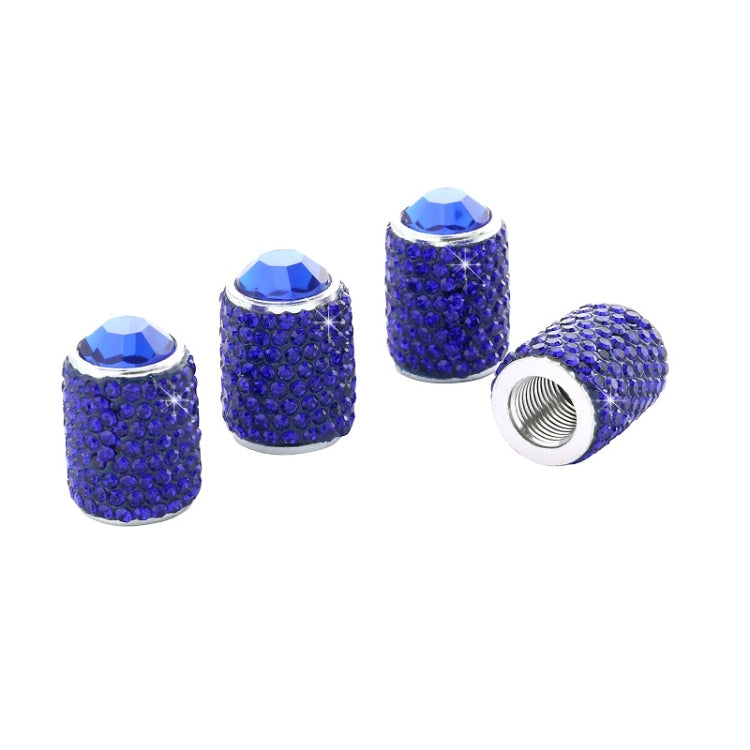 Car Tyre Aluminium Full Diamond Valve Cap With Seal, White, Black, Pink, Red, AB, Purple, Dark Blue, Lake Blue, Shiny Black