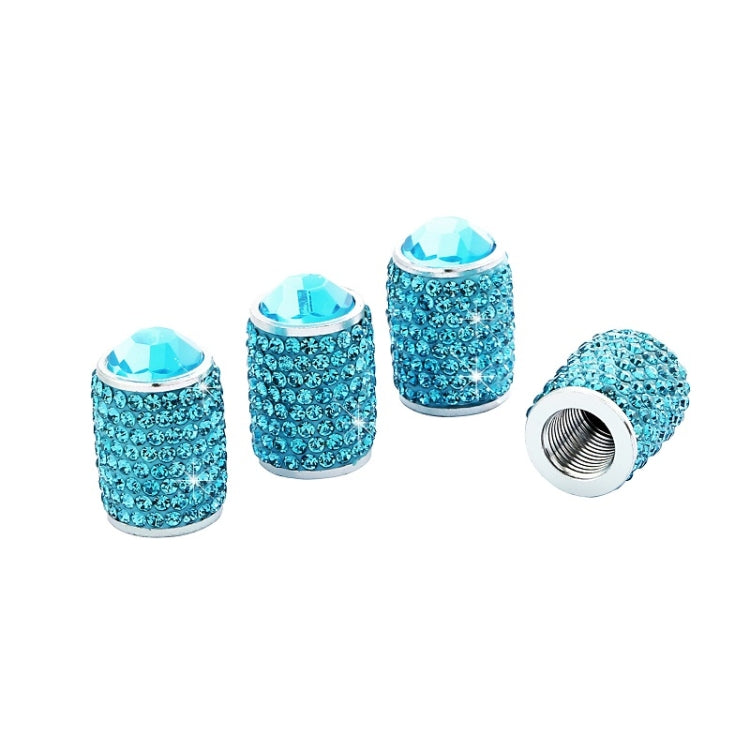 Car Tyre Aluminium Full Diamond Valve Cap With Seal, White, Black, Pink, Red, AB, Purple, Dark Blue, Lake Blue, Shiny Black