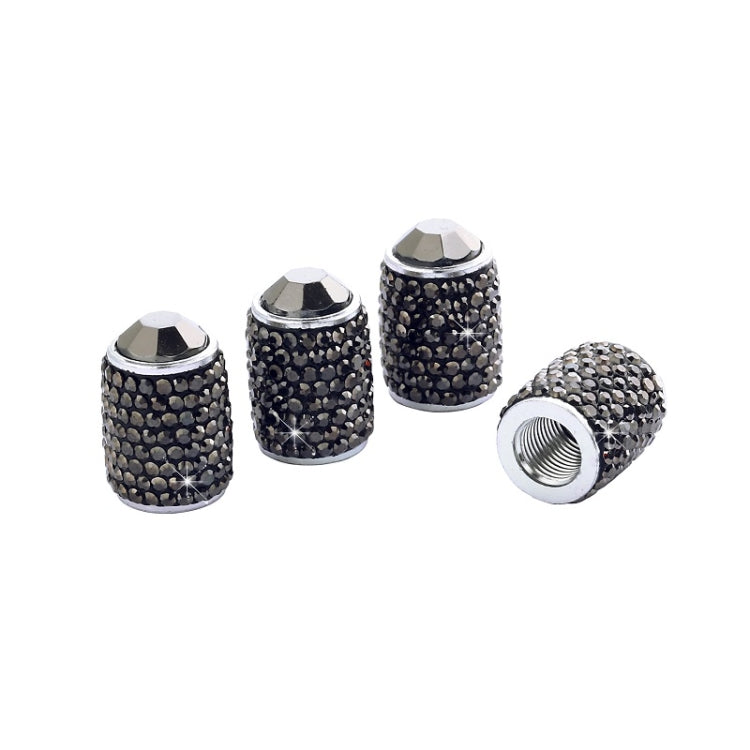 Car Tyre Aluminium Full Diamond Valve Cap With Seal, White, Black, Pink, Red, AB, Purple, Dark Blue, Lake Blue, Shiny Black