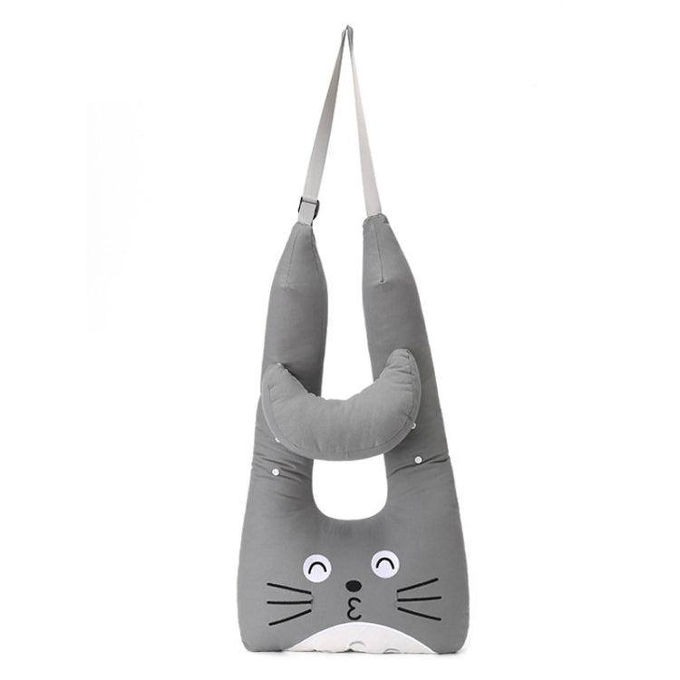 8146 Cartoon Adjustable Car Children Sleep Safety Belt U-shaped Neck Pillow, Yellow Cat, Coffee Monkey, Gray Totoro, Blue Penguin