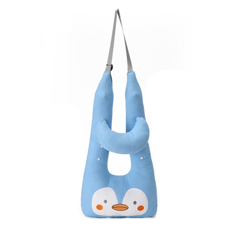 8146 Cartoon Adjustable Car Children Sleep Safety Belt U-shaped Neck Pillow, Yellow Cat, Coffee Monkey, Gray Totoro, Blue Penguin