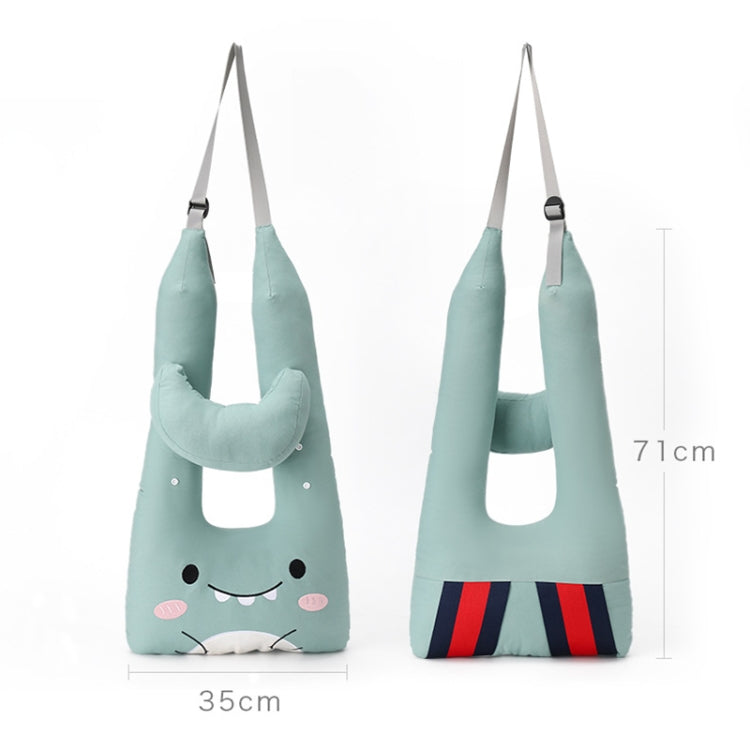 8146 Cartoon Adjustable Car Children Sleep Safety Belt U-shaped Neck Pillow, Yellow Cat, Coffee Monkey, Gray Totoro, Blue Penguin