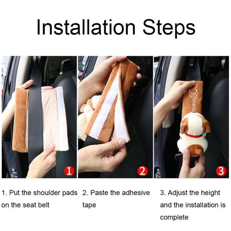 002 Cute Cartoon Thicked Seat Belt Anti-Strangled Protective Cushion, Length: