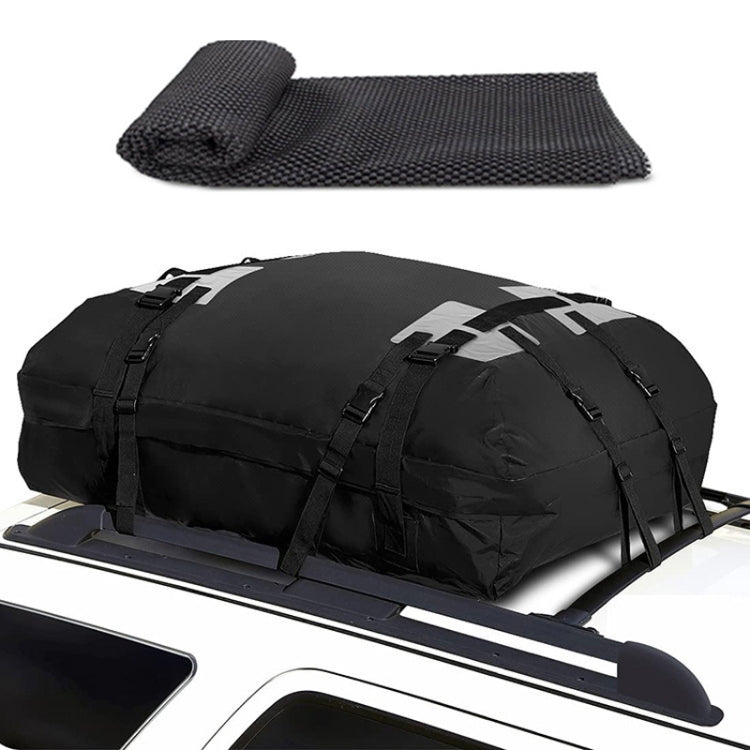 15 Cubic Foot Car Universal Rainproof Roof Luggage Outdoor Camper Roof Bag + Non-slip Mat, T20656 Roof Bag + Non-slip Mat