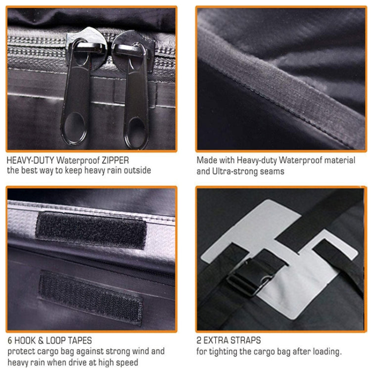 15 Cubic Foot Car Universal Rainproof Roof Luggage Outdoor Camper Roof Bag + Non-slip Mat, T20656 Roof Bag + Non-slip Mat