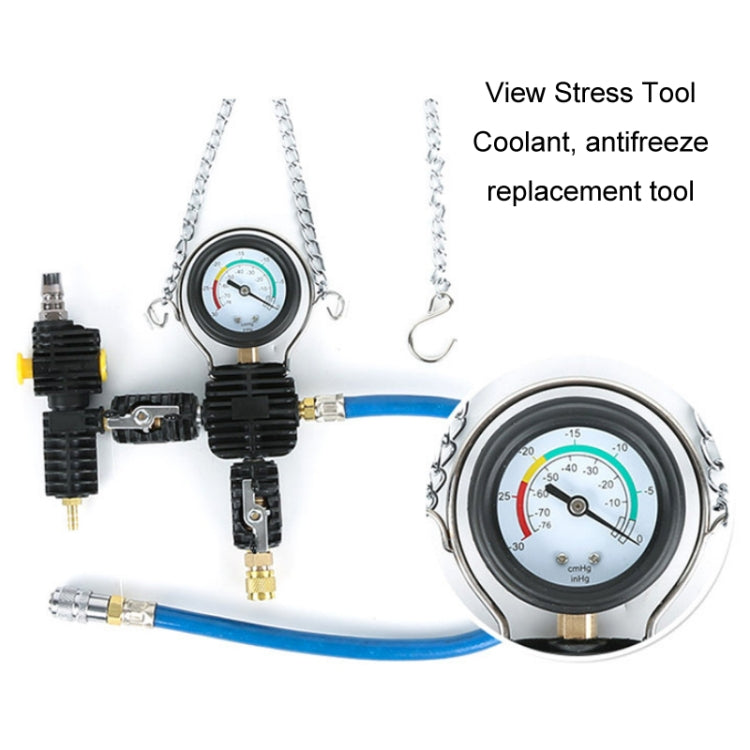 Automotive Water Tank Leak Test Pressure Gauge Coolant Replacement Filler, Water Tank Test