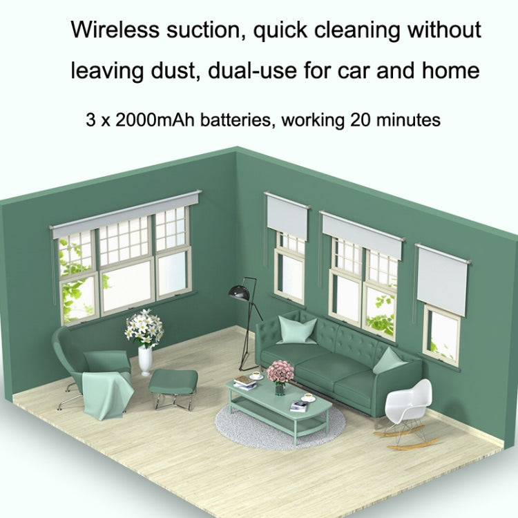 P02 Vehicles / Household High Power Large Suction Portable Wireless Handheld Vacuum Cleaner, P02 Star Black, P02 Dark Night Green