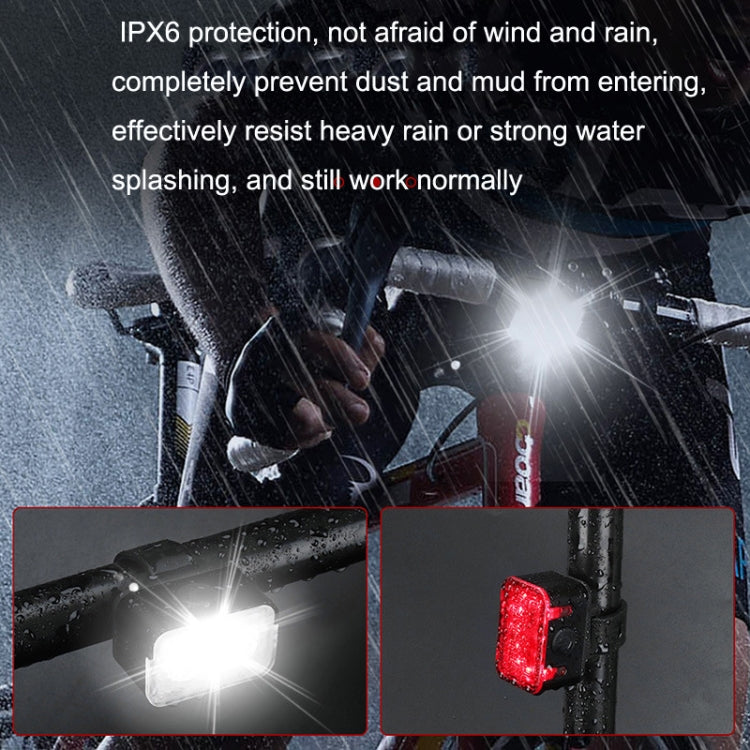 Bicycle Light USB Charging Outdoor LED Riding Lamp Set, Style:, Front Light+Tail Light, Front Light, Tail Light