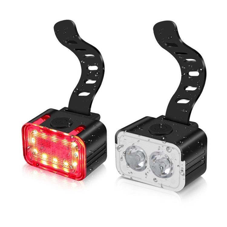 Bicycle Light USB Charging Outdoor LED Riding Lamp Set, Style:, Front Light, Tail Light, Front Light+Tail Light