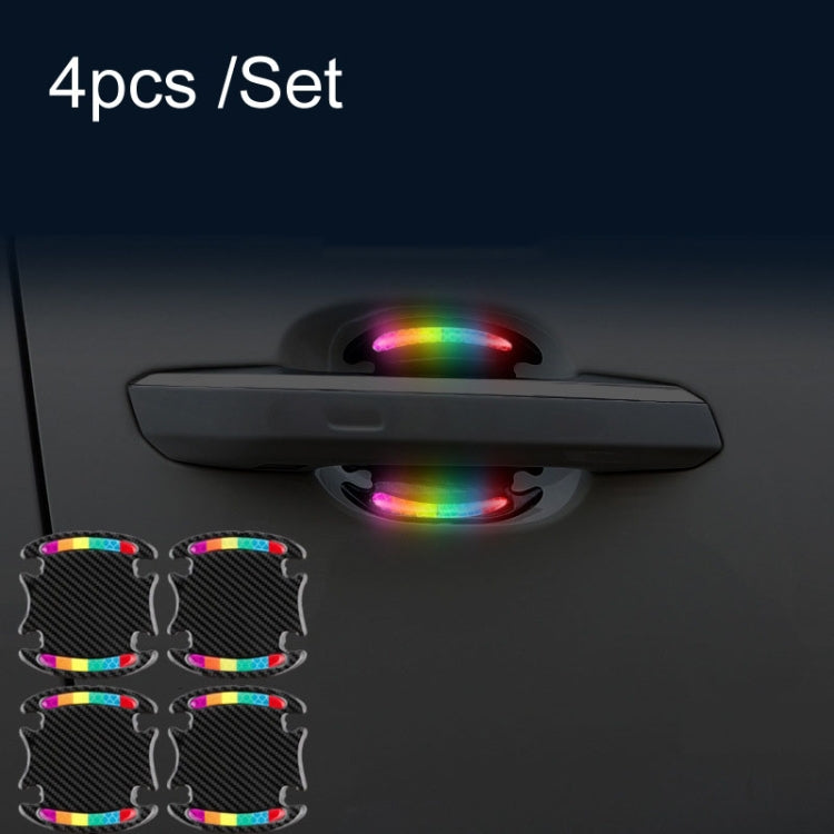 Car Door Anti-Collision Scrape And Rearview Mirror Colorful Safety Warning Reflective Sticker, Style: Glue Model Rear Bar Discs, 2sets Glue Model Colorful Flames, 2sets Glue Model Rear Bar Arrow, 2sets Glue Model Car Tail Arrow                         ...