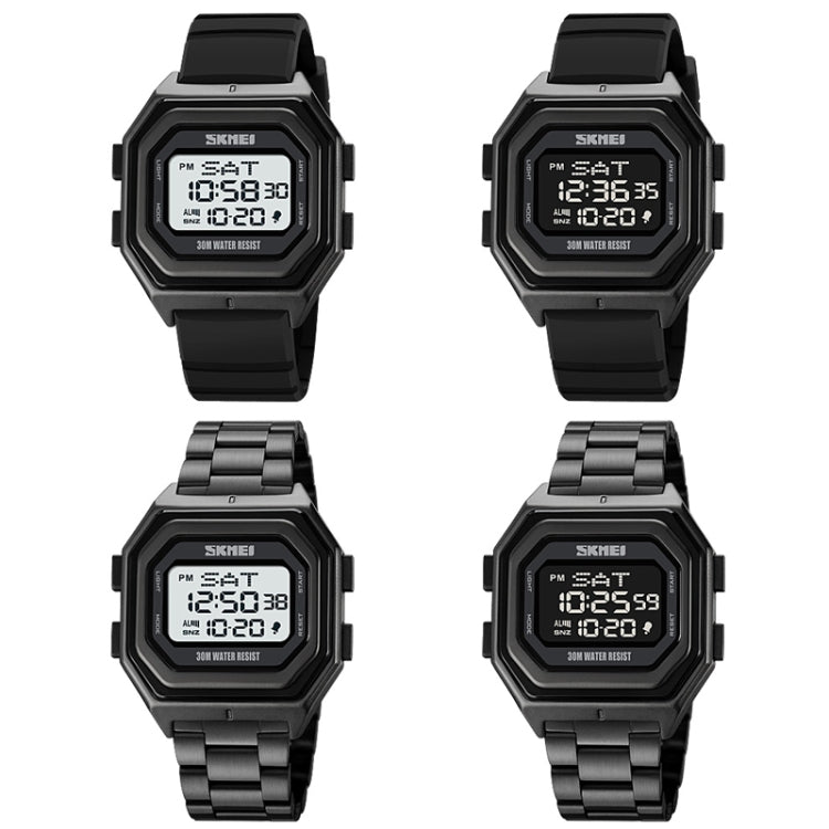 SKMEI 1875 Men Outdoor Electronic Watch Timing Multi-Functional Watch, Style:, 1875 Steel Band White Machine, 1875 Steel Band Black Machine, 1875 Silicone Band White Machine, 1875 Silicone Band Black Machine