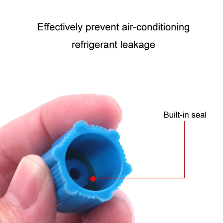 20pcs Automobile Air Conditioning Valve Plastic Dust Cap, Low Pressure, High Pressure