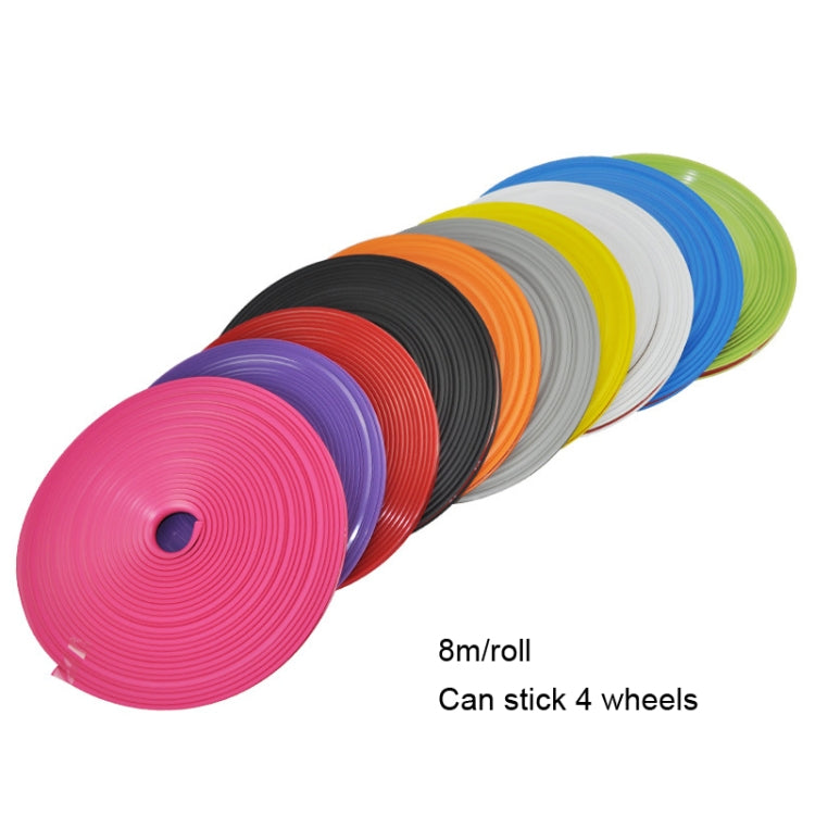 Car Wheel General TPE Protection Ring Bumper Wheel Decoration Modification Supplies, Purple, Black, Yellow, White, Orange, Gray, Red, Green, Blue, Pink