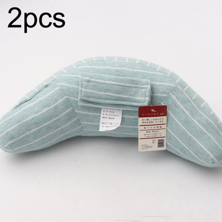 2pcs Children Neck Headrest Comfortable Shoulder Cover Car Neck Guard Pillow, 2pcs (Blue Gray Strip), 2pcs (Gray Strip), 2pcs (Green Strip), 2pcs (Coffee Strip), 2pcs (Gray Stripe), 2pcs (Brown Stripe), 2pcs (Pink Stripe), 2pcs (Green Stripe)