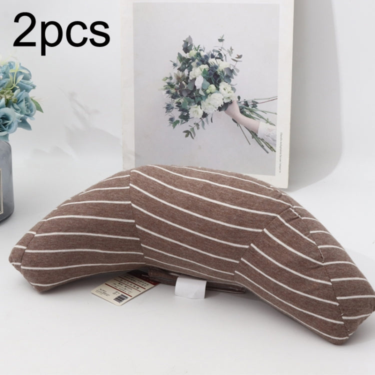2pcs Children Neck Headrest Comfortable Shoulder Cover Car Neck Guard Pillow, 2pcs (Blue Gray Strip), 2pcs (Gray Strip), 2pcs (Green Strip), 2pcs (Coffee Strip), 2pcs (Gray Stripe), 2pcs (Brown Stripe), 2pcs (Pink Stripe), 2pcs (Green Stripe)