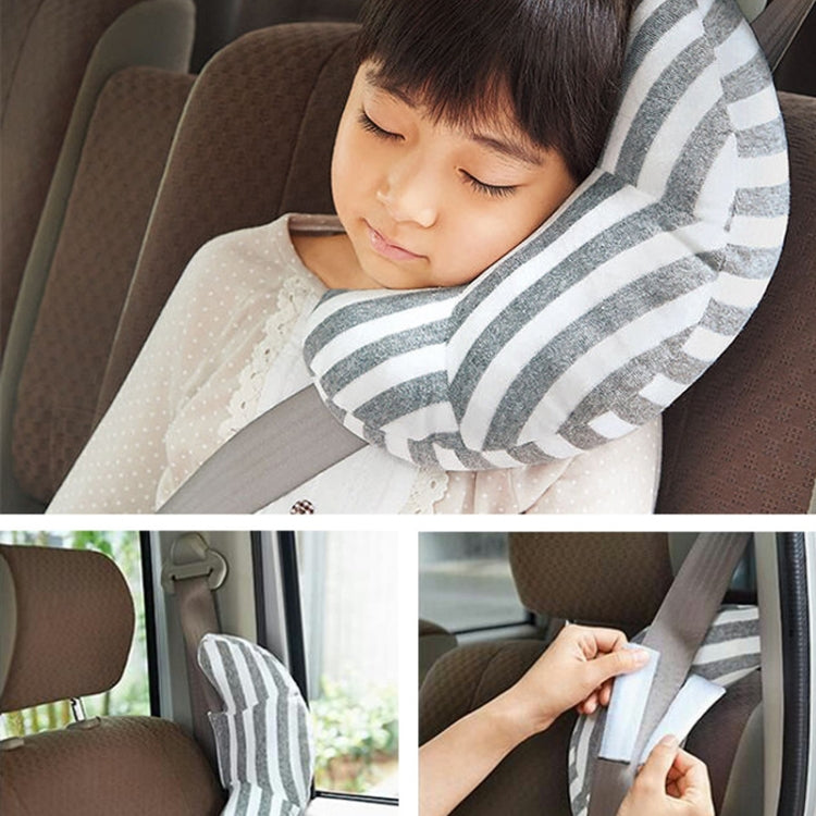 2pcs Children Neck Headrest Comfortable Shoulder Cover Car Neck Guard Pillow, 2pcs (Blue Gray Strip), 2pcs (Gray Strip), 2pcs (Green Strip), 2pcs (Coffee Strip), 2pcs (Gray Stripe), 2pcs (Brown Stripe), 2pcs (Pink Stripe), 2pcs (Green Stripe)