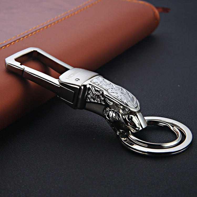 HONEST Metal Car Keychain Leopard Head Key Chain Pendant, Full Metal Basic Golden, Full Metal Basic Black Nickel, Full Metal Basic Bright Silver