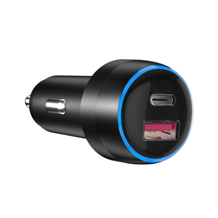 IBD355-1UC USB+Type-C/USB-C Dual Ports Mobile Phone Car Charger, 48W