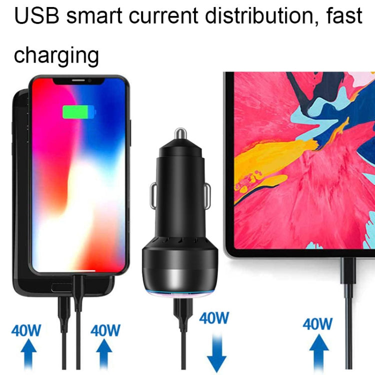 IBD355-2C PD20W+PD20W Smart Car Mobile Phone Charger, 40W(Orange), 40W(Pink), 40W(Yellow)