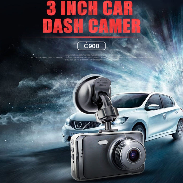 C900 3 Inch 1080P HD Dual-lens Motion Detection Driving Recorder
