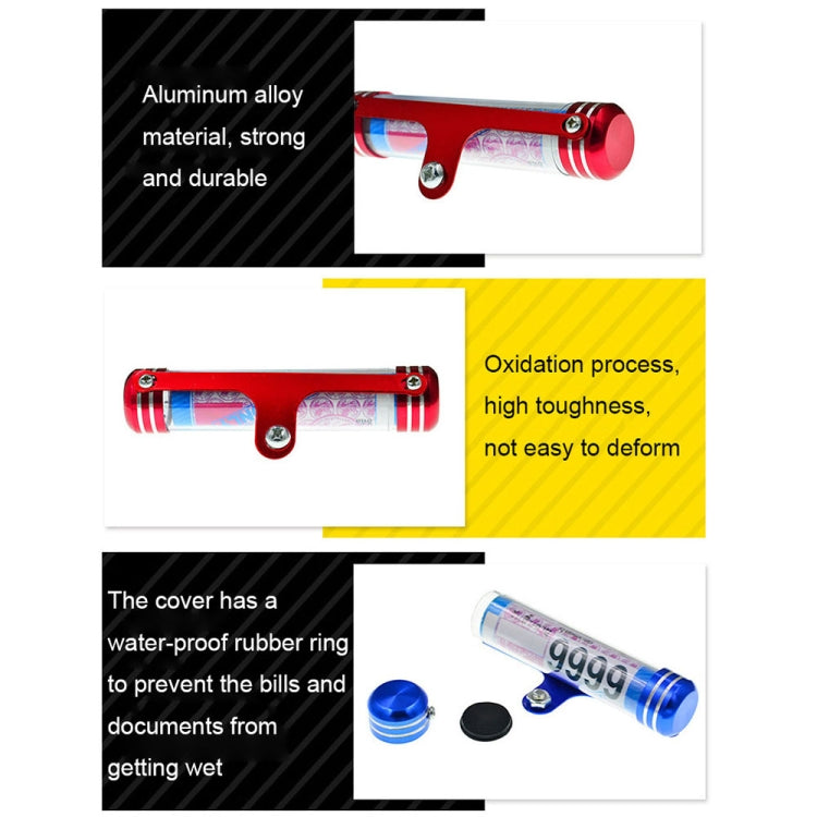 TF-2224 2pcs Multifunctional Waterproof Motorcycle Tax Bill Collection Tube, TF-2224(Silver), TF-2224(Red), TF-2224(Blue), TF-2224(Gold), TF-2224(Black)