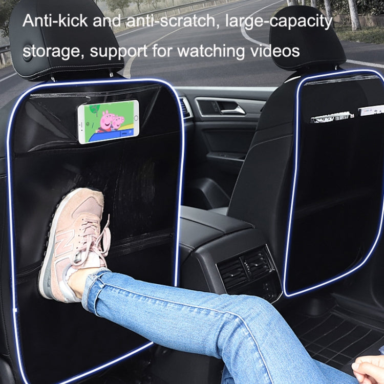 Car Seat Back Children Anti-kick Pad Back Rear Anti-dirty Universal Leather Protection Pad Storage Bag, All Inclusive Version (Black), All Inclusive Version (Brown), All Inclusive Version (Beige), All Inclusive Version (Wine Red)                       ...