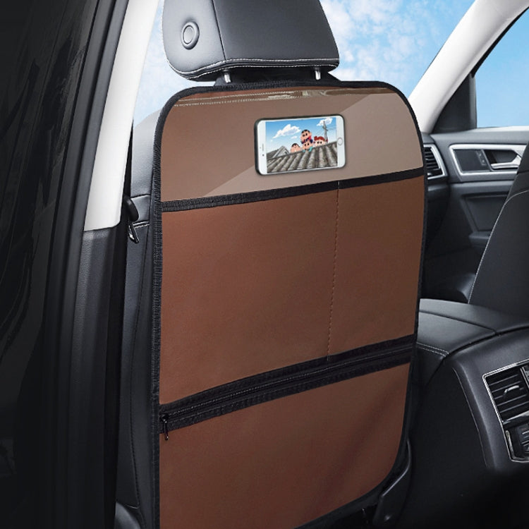 Car Seat Back Children Anti-kick Pad Back Rear Anti-dirty Universal Leather Protection Pad Storage Bag, All Inclusive Version (Black), All Inclusive Version (Brown), All Inclusive Version (Beige), All Inclusive Version (Wine Red)                       ...