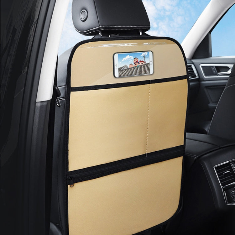 Car Seat Back Children Anti-kick Pad Back Rear Anti-dirty Universal Leather Protection Pad Storage Bag, All Inclusive Version (Black), All Inclusive Version (Brown), All Inclusive Version (Beige), All Inclusive Version (Wine Red)                       ...