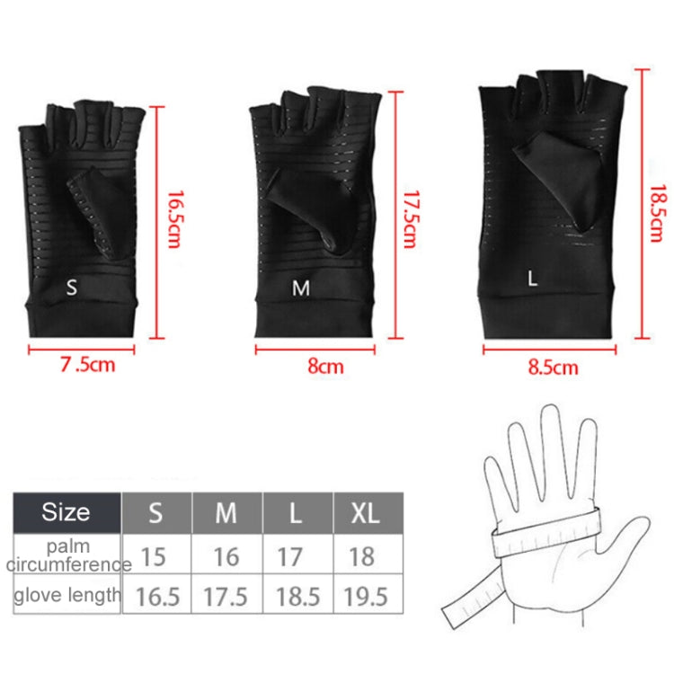 Outdoor Cycling Half Finger Gloves Inflammatory Joint Rehabilitation Silicone Gloves, S, M, L, XL