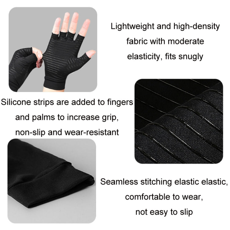 Outdoor Cycling Half Finger Gloves Inflammatory Joint Rehabilitation Silicone Gloves, S, M, L, XL