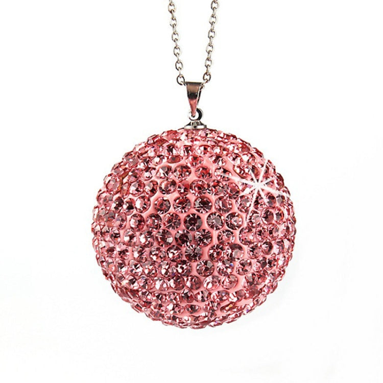 Car Diamond Crystal Ball Rearview Mirror Decoration Pendant