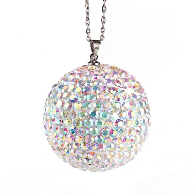 Car Diamond Crystal Ball Rearview Mirror Decoration Pendant